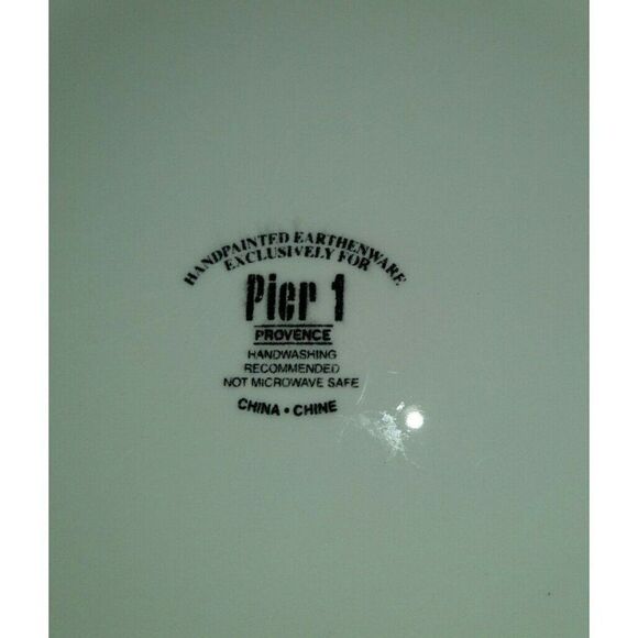 Pier 1 Provence Apples & Pears Salad Hors d'Oeuvres Snack Plates Set of 2 7 3/4" - Picture 6 of 7